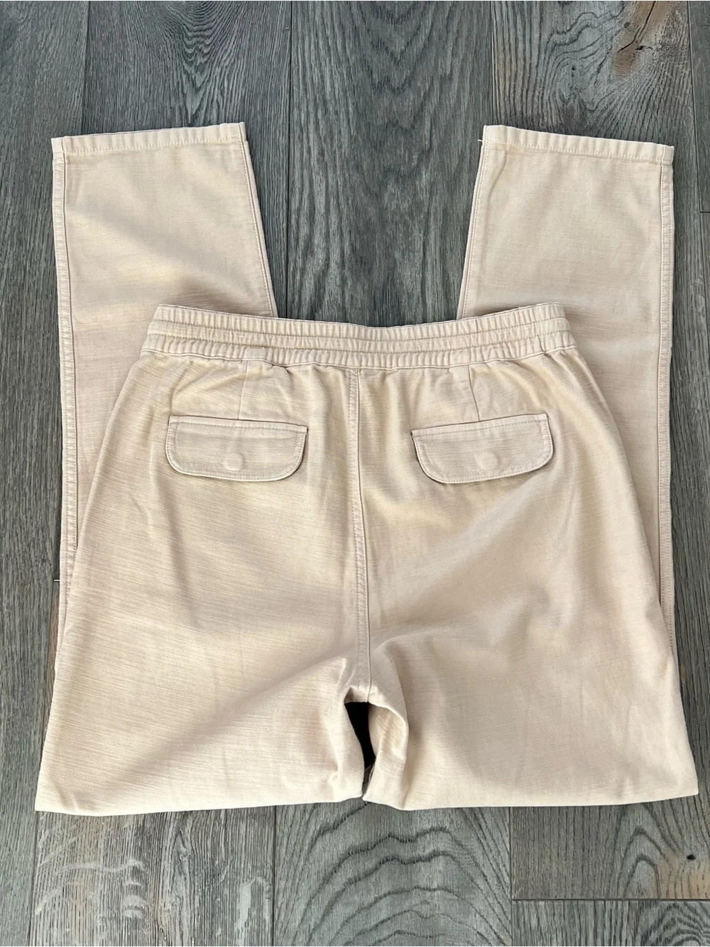 J CREW High Rise Tie Waist Camp Pants in Khaki Size Small Tall